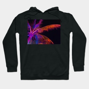 Palm Trees in Red Light Hoodie